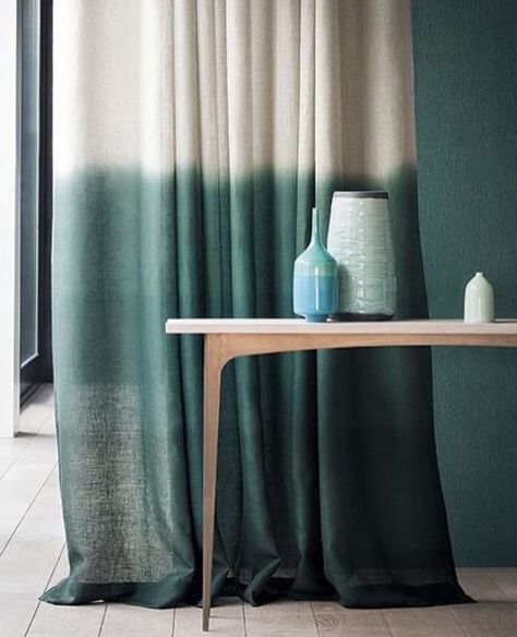 Ombre curtains. Farmhouse Table Legs, Ombre Curtains, House Tweaking, Rustic Farm Table, Ohio House, Farmhouse Style Table, Plain Curtains, Diy Farmhouse Table, Voile Curtains