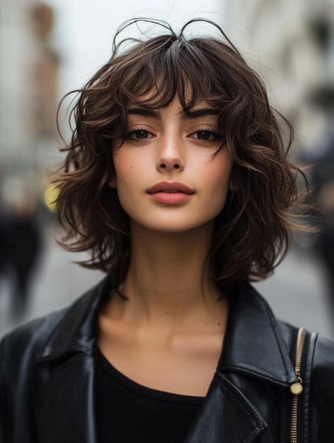 Shag Haircut Ideas for Effortless Style Short Wavy Shag, A Shag Haircut, Wavy Shag, Shag Haircut Ideas, Choppy Cut, Curly Pixie Haircuts, Blonde Box Braids, Oval Face Haircuts, Stylish Short Haircuts