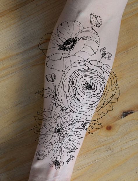 Black Dahlia Tattoo, Black Daliah Tattoos, Realistic Floral Tattoo Black And White, Black Delilah Flower Tattoo, Greyscale Floral Tattoo, Dahlia Tattoo, Band Tattoo, Tattoo Cover-up, Art Ink