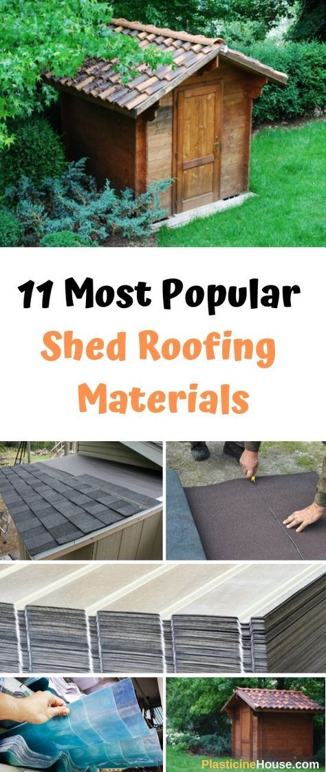 Learn what is the best material for a shed roof. How To Build Shed, Metal Shed Roof, Cheap Roofing, Build Shed, Building A Shed Roof, Sheds Ideas Backyard, Diy Roofing, Roof Sealant, Types Of Roofing Materials