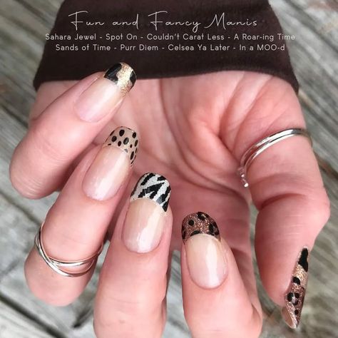 Color Street Mixed Mani, Glitter French Manicure, Mixed Mani, Sands Of Time, Manicure Colors, Mail Ideas, Diva Nails, Clear Nails, So Creative