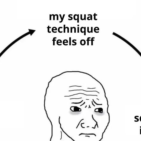 Powerlifting Memes on Instagram: "Round and round we go." Squat Technique, Gym Memes Humor, Weight Lifting Memes, Powerlifting Memes, Fitness Memes Humor Women, Crossfit Memes Hilarious, Powerlifting, Feelings, Memes