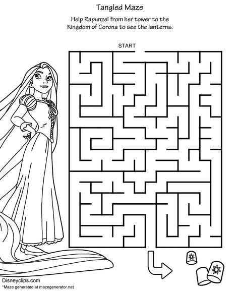 maze Rapunzel Activities, Kids Mazes, Maze For Kids, Mazes For Kids Printable, Disney Activities, Maze Worksheet, Printable Mazes, Mazes For Kids, Physical Activities For Kids