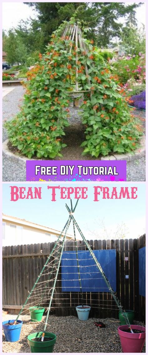 DIY Living Green Teepee Playhouse Tutorial Garden Teepee Trellis Kids, Bamboo Teepee Trellis, Teepee Trellis Diy, Outdoor Teepee Diy, Garden Teepee Trellis, Trailing Plant Teepee, Vine Teepee, Plant Teepee, Pea Teepee