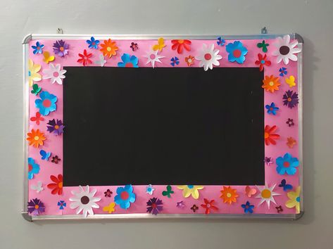 Beautiful soft board border design for classrooms School Soft Board Border Design, Border Designs For Boards In School, Diy Bulletin Board Border, Board Border Design, Diy Bulletin Board, Soft Board, Bulletin Board Borders, Diy Craft Ideas, Daycare Crafts