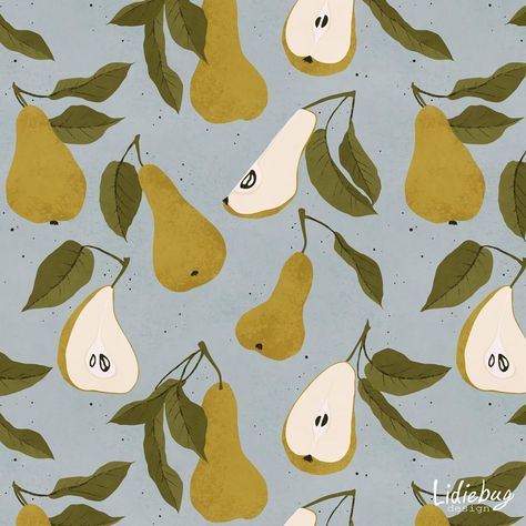 Pear Aesthetic, Pear Illustration, Pear Pattern, Instagram Pattern, Aesthetic Vibes, Baby Led Weaning, Weaning, Happy Baby, Kids Wallpaper