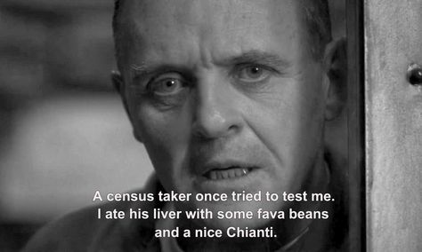 Silence Of The Lambs Quotes Fava Beans. QuotesGram Silence Of The Lambs Quotes, Hannibal Lecter Quotes, Quotes Silence, Hannibal Quotes, Patience Citation, Hello Clarice, Hannibal Lector, The Silence Of The Lambs, Thomas Harris