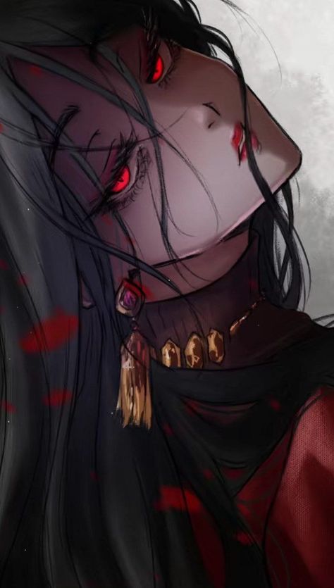 Anime Long Hair, Female Villains, Female Vampire, Villain Character, Character Design Girl, Anime Black Hair, Vampire Art, Romantic Manga, Anime Oc