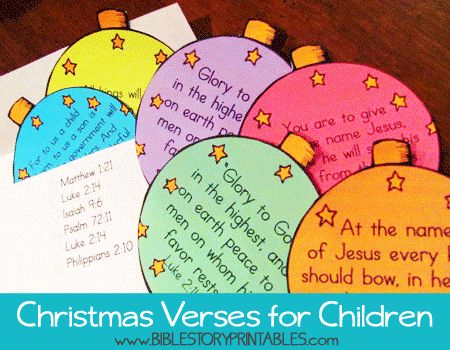 Christmas Bible Verses for Children Scripture Ornaments, Printable Bible Verses Free, Bible Verse Printables, Christmas Verses, Christmas Bible Verses, Compassion International, Scripture Memorization, Christ Centered Christmas, Bible Verses For Kids