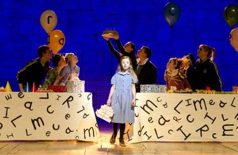 Kerry Ingram in Matilda the Musical Stratford Matilda Broadway, Matilda Costume, Matilda The Musical, Party Scene, Roald Dahl, When I Grow Up, Scene Photo, Art Club, Musical Theatre