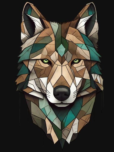 Immerse yourself in the mysterious beauty of this abstract wolf design, featuring sharp, angular lines and geometric patterns that bring out the wild and powerful essence of the wolf. Set against a dark, starry background with glowing moonlit elements, this piece captures the untamed spirit of nature. Perfect for lovers of wildlife, abstract art, and celestial themes. Whether displayed on apparel, home decor, or accessories, this design adds a touch of wilderness and elegance to any collection. Abstract Line Art Pattern, Geometric Wolf Drawing, Polygon Art Animal, Abstract Wolf, Cd Project, Geometric Art Animal, Activism Art, Starry Background, Zentangle Animals