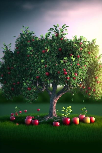 Photo bright background an apple tree fu... | Premium Photo #Freepik #photo #natural-flower #spring-garden #apple-blossom #flower-tree Bright Background, Green Heart, Apple Tree, Fruit Trees, Premium Photo, Apples, Blossom, Stock Photos, Flowers