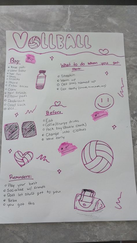 Volleyball Journal Ideas, Volleyball Notes, Volleyball Conditioning, Paper Binder, Elbow Pads, Played Yourself, Arm Warmers, Volleyball, Notebook