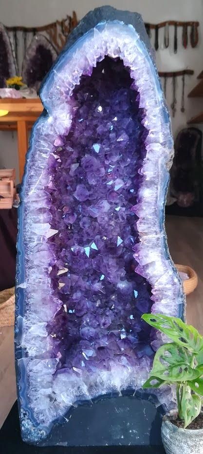 Amethyst Geode Aesthetic, Geode Rocks Crystals, Wood Yard Art, Geode Rocks, Crown Aesthetic, Gold Inspiration, Bijoux Fil Aluminium, Crystal Aesthetic, Rock Decor