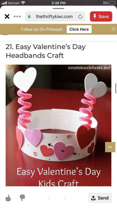 Preschool Teaching Ideas, Spring Break Camping, Valentine Hats, Valentines Headband, Craft For Preschoolers, Headband Crafts, Crown For Kids, Crown Crafts, Toddler Classroom