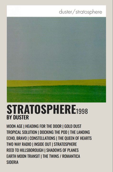 duster stratosphere, 1998 Duster Band Wallpaper, Duster Album Cover Wallpaper, Duster Spotify, Duster Stratosphere Poster, Duster Poster, Duster Band, Duster Stratosphere, The Distillers Poster, Minimalist Music