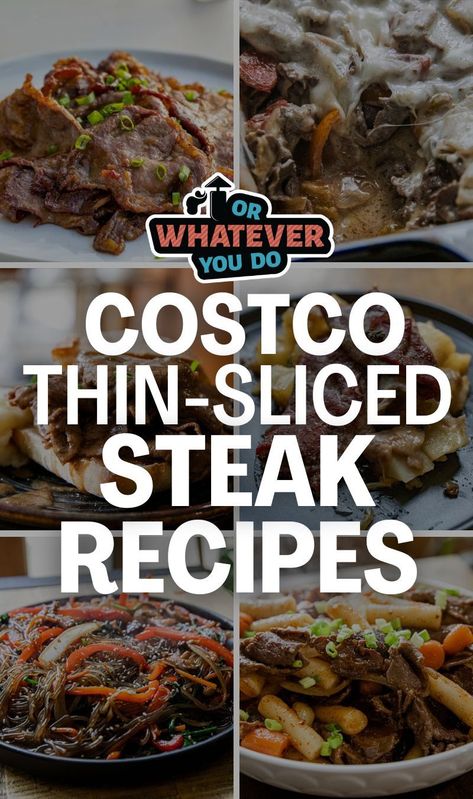 What To Make With Costco Thinly Sliced Steak What To Make With Ribeye Steaks, Recipes With Sliced Steak, Think Sliced Steak Recipes, Steak Slices Recipes Dinners, Costco Sirloin Steak Recipes, Recipes For Thinly Sliced Steak, Costco Steak Strips Recipes, Gary’s Quick Steak Recipes, Sliced Beef Sirloin Recipes