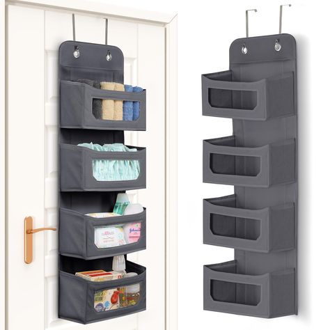 PRICES MAY VARY. FOLDABLE HANGING CLOSET ORGANIZER – Declutter and organize your space with the minimalist over the door organizer. The spacious pockets are a buddy for your tidying-up woes. CRAFTED JUST FOR YOU - The over the door closet organizer is uniquely fabricated from clear PVC, and has detachable reinforcing base flaps, to optimize the organizers durability. Also complements and elegantly blends in seamlessly with your home décor. VERSATILITY – The over the door storage can be mounted o Japanese Closet, Small Closet Solutions, Clothes Organization Small Space, Small Apartment Organization, Closet Small Bedroom, Declutter Bedroom, Organizer For Closet, Bedroom Dark, Over The Door Organizer