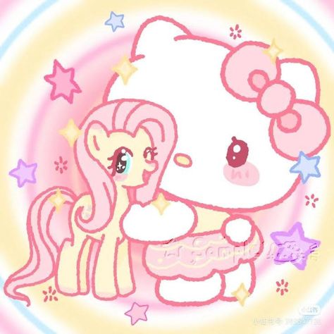 Mlp X Sanrio, Mlp Fluttershy Wallpaper, Fluttershy Widget, Flutter Shy Pfp, Fluttershy Wallpaper, Fluttershy And Discord, Cutecore Pfp, Mlp Pfp, Mlp Fluttershy