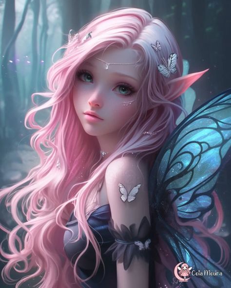 When an elf became a butterfly #midjourney #midjourneyportraits Elf Art, Like A Butterfly, Butterfly Fairy, Woodland Forest, Fantasy Images, An Elf, Beautiful Fairies, Fairy Angel, 2d Animation