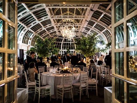 Greenhouse wedding venue in Brooklyn, New York. Green House Wedding, Event Venue Business, Lyndhurst Mansion, Greenhouse Venue, Brooklyn Botanic Garden, Vintage Photo Booths, Wedding Venue Houston, Garden Reception, Garden Venue