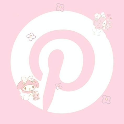 My Melody Pinterest Icon, My Melody Phone Icon, Soft Pink Theme App Icon, My Melody Aesthetic Icon, App Icon My Melody, Pinterest Icon Pink, My Melody Icons For Apps, Kawaii Icons For Apps, Cute Youtube Icons