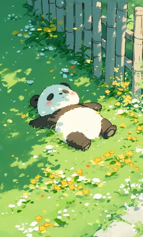 Panda Homescreen Wallpaper, Cute Panda Bear Drawing, Cute Wallpapers Animals Kawaii, Kkchenwei Wallpaper Iphone, Kkchenwei Wallpaper Laptop, Panda Drawing Aesthetic, Cute Wallpapers Panda, Cute Manga Wallpaper, Cute Animal Wallpaper Cartoon Kawaii