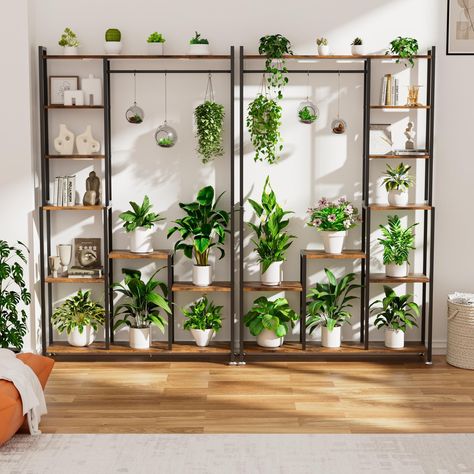 Indoor Plant Stand With Lights, Tall Plant Shelf, Plants Stand, Indoor Plant Wall, Window Garden, Tall Plant, Plant Shelf, Metal Plant Stand, Plant Table