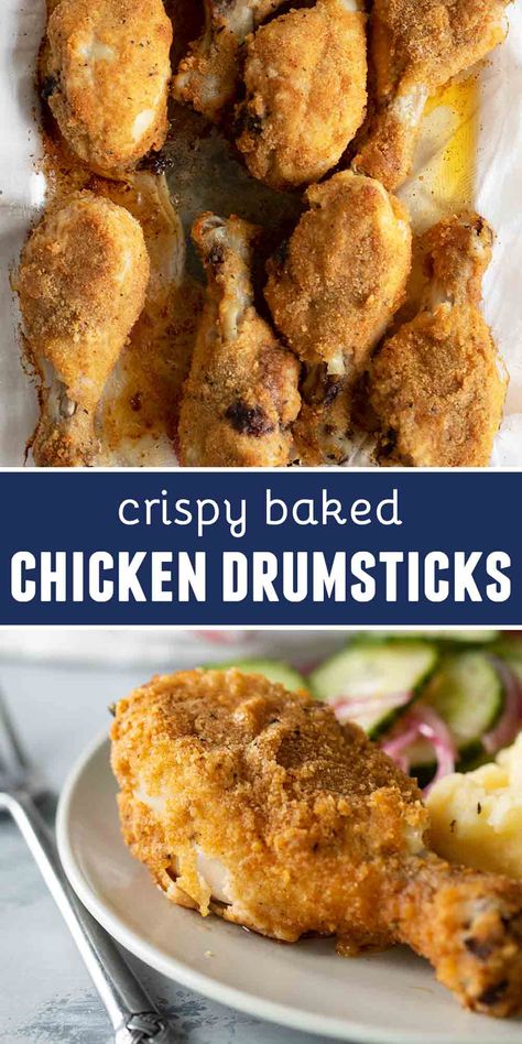 Easy to make Crispy Baked Chicken Drumsticks - this chicken recipe is family friendly and full of flavor. The chicken drumsticks are so moist and juicy and super easy to prep. #chicken #dinner #easyrecipes #bakedchicken Crispy Drumsticks, Crispy Baked Chicken Drumsticks, Baked Drumsticks, Chicken Drumsticks Recipe, Fried Chicken Drumsticks, Good Fried Chicken, Drumsticks Recipe, Taste And Tell, Crispy Oven Baked Chicken