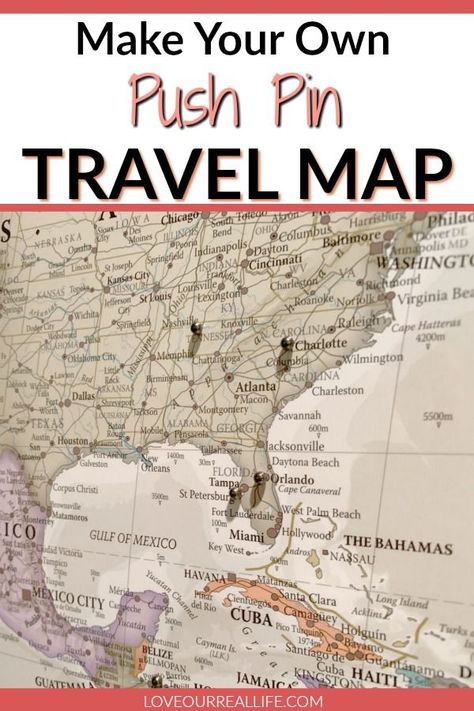 Diy Push Pins, Map With Pins, World Travel Map, Travel Map Diy, Travel Map Pins, Pushpin Travel Map, Simple Frame, National Parks Map, World Map Poster