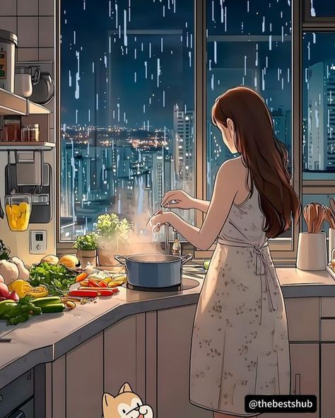 Nature | Vacation | Adventures on Instagram: "😍✍️" Animated Aesthetic Pictures, Singleness Aesthetic, Cooking Pictures Image, Getting Ready Drawing, Lofi Girl, Girly Art Illustrations, August 31, Digital Art Anime, Dreamy Art