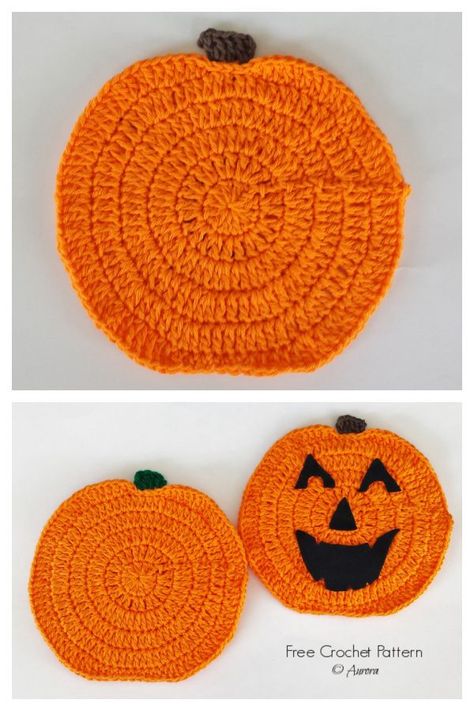 Falling Pumpkin Dishcloth & Hot Pad Free Crochet Patterns Crochet Pumpkin Placemat Free Pattern, Crochet Mini Pouch, Crochet Washcloth Free Pattern, Crochet Bag Charm, Crochet Washcloth Free, Mini Pouch Bag, Yarn Projects Crochet, Crochet Giraffe Pattern, Crochet Scrubbies