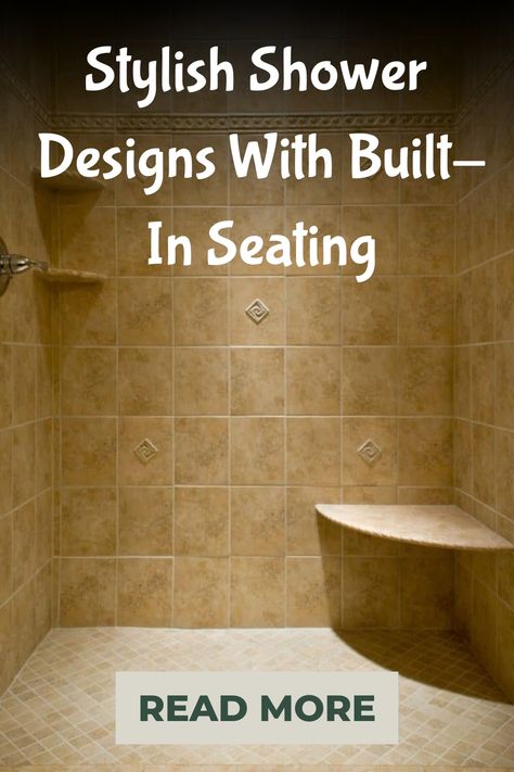 These showers not only enhance the illusion of spaciousness and brightness in smaller areas, but they also provide the perfect opportunity to indulge in relaxation. Imagine enjoying your shower time while seated on a stylish built-in or portable shower seat. With easy access and no barriers, walk-in showers offer convenience alongside elegance. Discover the beauty and comfort of this modern shower design for an elevated bathing experience. Built In Shower Seat, Shower With Seat, Corner Shower Seat, Corner Shower Bench, Marble Shower Walls, Modern Shower Design, Glass Shower Wall, Small Master Bath, Walk In Showers