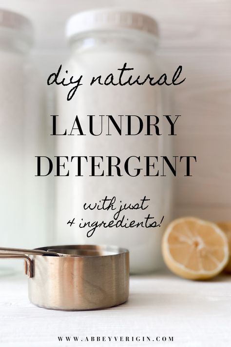 How to make DIY natural laundry detergent with just 4 ingredients you likely have at home. Easy, cheap, non-toxic laundry detergent recipe. How to clean clothes naturally.//Natural laundry detergent.//Non-toxic laundry detergent.//Clean living ideas.//Natural living DIY.//Natural living ideas. DIY cleaning products.//DIY laundry.//DIY cleaners. Homemade Laundry Detergent Liquid, Diy Detergent, Diy Natural Detergent, Homemade Laundry Detergent Recipes, Laundry Detergent Recipe, Detergent Recipe, Laundry Soap Homemade, Diy Laundry Detergent, Natural Laundry Detergent