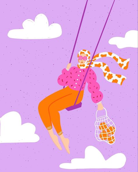 Adventure & Travel Working Out Illustration, Mindfulness Design, Break Illustration, Jumping Illustration, Swing Illustration, Explore Illustration, Weekend Illustration, Scarf Illustration, Modern Illustration