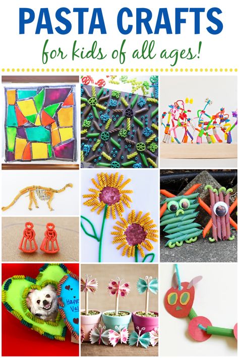 Pasta Crafts For Toddlers, Pasta Crafts For Adults, Spaghetti Crafts For Kids, Pasta Craft For Preschoolers, Noodle Art For Kids, Macaroni Art For Kids, Macaroni Crafts For Kids, Pasta Activities For Kids, Crafts With Pasta