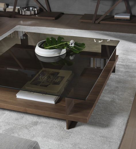 Centre Table Design, Centre Table Living Room, Meja Sofa, Tea Table Design, Central Table, Center Table Living Room, Low Coffee Table, Square Coffee Table, Walnut Coffee Table