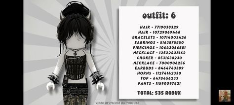 Roblox Outfit Codes, Outfit Ideas Emo, Emo Roblox Outfits, Brookhaven Codes, Roblox Emo Outfits, Roblox Code, Emo Roblox Avatar, E Girl Outfits, Roblox Ideas