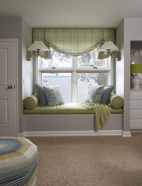 Brooks__7144LampFINALRT Bedroom Window Seat, Window Seat Design, Window Room, Window Seat, Home Room Design, My New Room, Window Decor, Home Decor Bedroom, House Rooms