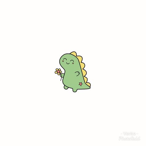 Green Cartoon Dinosaur, Funny Dinosaur Pictures, Cute Dino Pfp, Dinasour Cute, Cute Dinosaur Icon, Dinosaur Icon, Easy Dinosaur Drawing, T Rex Tattoo, Cute Dino