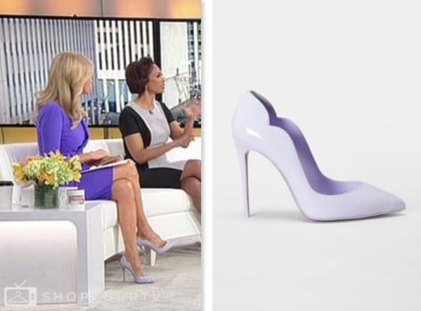 Outnumbered: February 2024 Kayleigh McEnany's Purple Scallop Patent Leather Pumps Heels Kayleigh Mcenany, Patent Leather Pumps, Leather Pumps, Pumps Heels, Patent Leather, Fashion Looks, Pumps, Tv, Heels