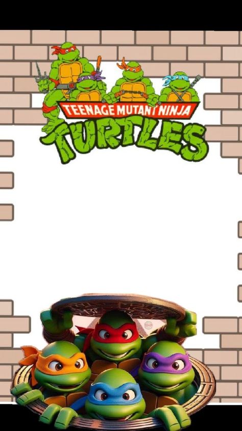 Ninja Turtles Printables, Ninja Turtles Birthday Party, Tmnt Party, Ninja Party, Ninja Turtle Birthday, Wallpaper Iphone Summer, 4th Birthday, Ninja Turtles, Tumbler Designs