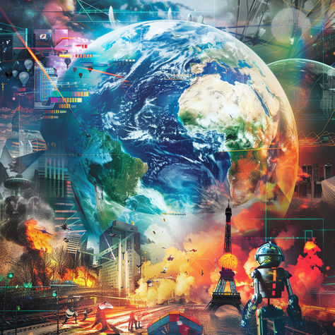 Earth in fire Climate change Global warming concept 3D rendering Collage Landscape, About Earth, Robot Illustration, Odd Future, Studio Backgrounds, Presentation Template Free, Poster Invitation, 3d Rendering, Lonely Planet