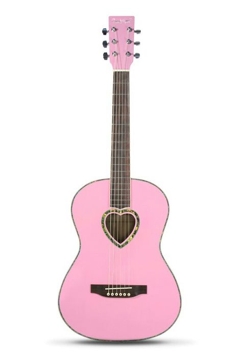 Pink  Heart Guitar Taylor Swift Pink Guitar, Pink Gutair, Pastel Guitar, Pink Acoustic Guitar, Guitar Taylor Swift, Bolo Taylor Swift, Heart Guitar, Lover Guitar, Taylor Swift Guitar