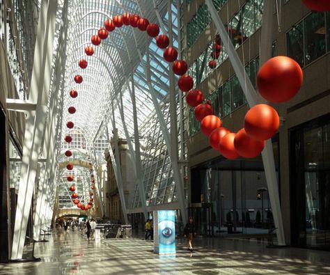 Allen Lambert Galleria- Santiago Calatrava Wave Installation, Chinese Style Interior, Nature Environment, Santiago Calatrava, Technology Art, Purpose In Life, Artistic Installation, Wall Drawing, Wave Art