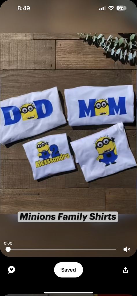 Minion Birthday Shirts Family, Minion First Birthday Party, One In A Minion First Birthday, Minion First Birthday, Minion Shirts, Minion Birthday Party, Party Themes For Boys, Minion Birthday, Baby D