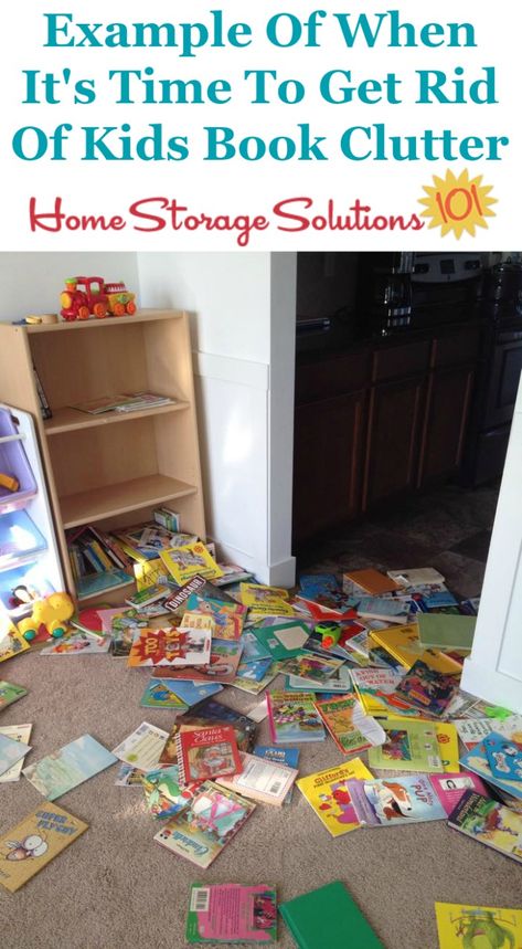 Organizing Kids Books, Declutter Books, Kids Book Storage, Clutter Control, Toy Storage Solutions, Bedroom Organization Storage, How To Declutter, Getting Rid Of Clutter, Home Storage Solutions