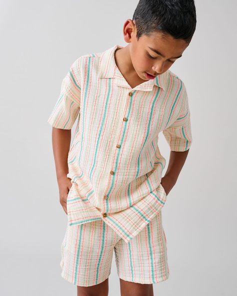 My Little Cozmo (@mylittlecozmo) • Instagram photos and videos Boys Shirts Pattern, Resort Swimwear, Body Con Dress Outfit, Coord Sets, Kids Blouse, Stylish Maternity Outfits, Boys Shirt, Stylish Maternity, Stripe Shirt