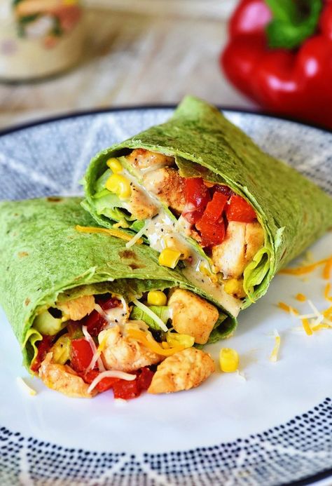 Spinach Tortilla Wraps, Chicken Bacon Ranch Bake, Habit Ideas, Caesar Wrap, Chicken Caesar Wrap, Chicken Caesar Pasta Salad, Spinach Tortilla, Spinach Wraps, Wrap Recipe