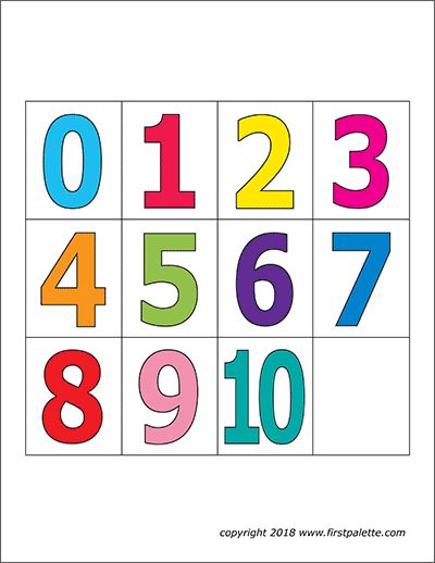 Numbers | Free Printable Templates & Coloring Pages | FirstPalette.com Colorful Numbers Free Printable, Color Numbers Free Printable, Printable Numbers 1 - 10, Numbers Free Printable, Polka Dot Numbers, Preschool Charts, Bratz Coloring, Free Printable Numbers, Free Printable Templates